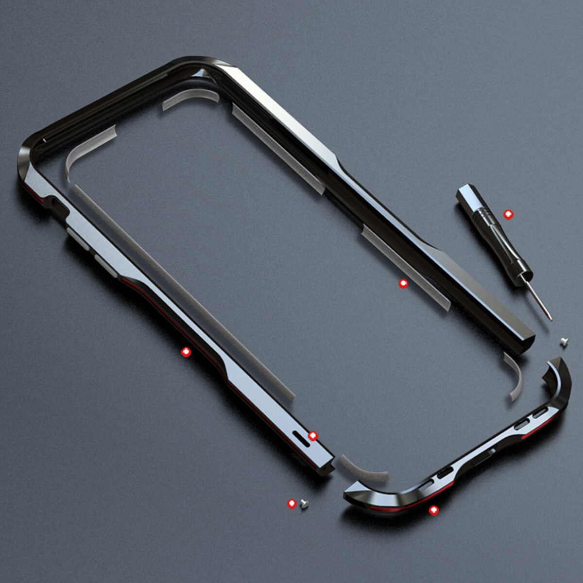 LUPHIE Shockproof Metal Bumper Aluminum Hard Case Cover For - Foto 8