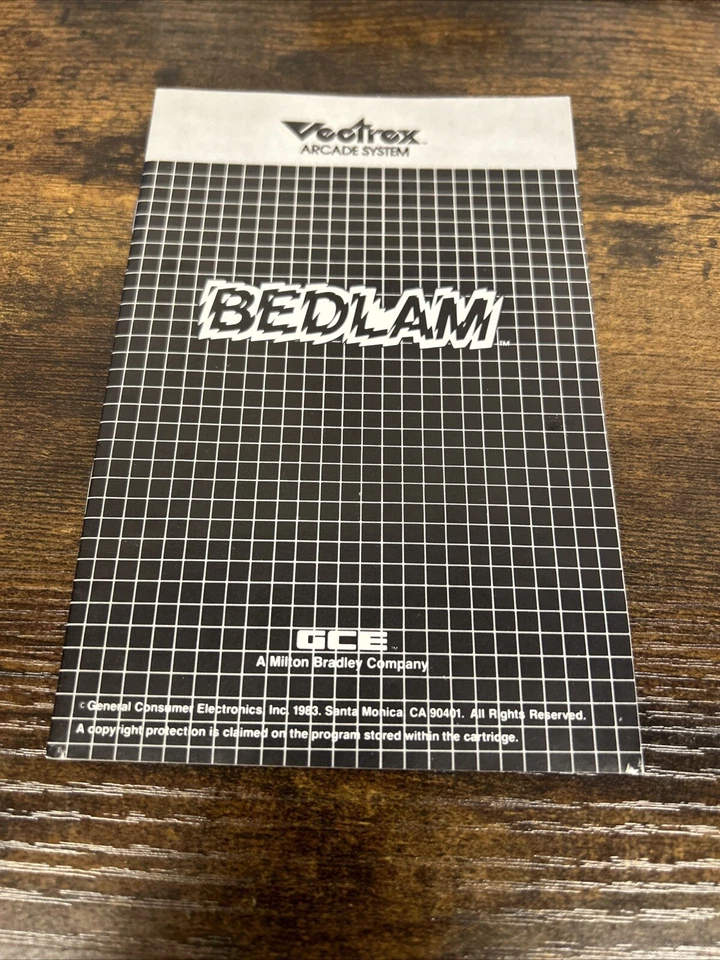 Bedlam (Vectrex) Complete CIB - Box, Cart, Overlay & Manual - Tested! Authentic! - Image 2 of 4