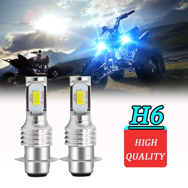 8000K HID Blue H6M LED Headlight For Yamaha YFZ450R Rhino 700 Raptor