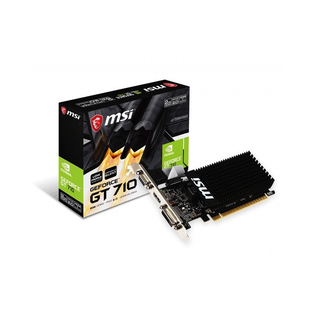 MSI GeForce GT710 2GB GDDR3 Nvidia Scheda Video PCIe 2.0 GPU PC Low Profile