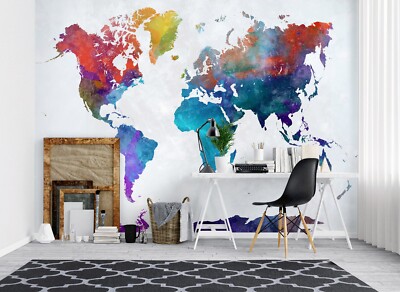 3D Color Map ZHUA3204 Wallpaper Wall Murals Removable Self-adhesive Ann 24