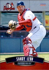 2016 Pawtucket Red Sox Choice 13 Sandy Leon Maracaibo Venezuela VZ Baseball Card