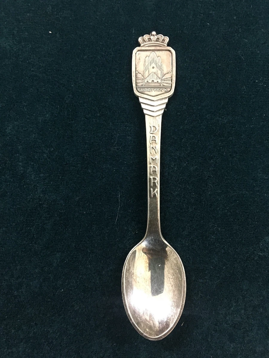 Danmark Spoon In Antique Us Sterling Silver Souvenir Spoons for