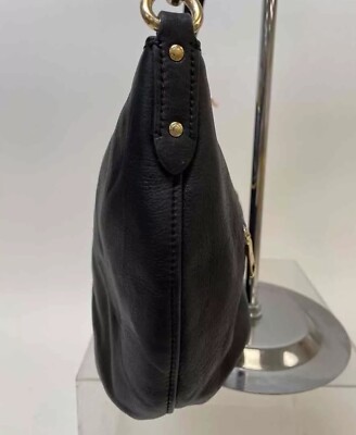 Coach shoulder bag leather Black plain 91028 Used | eBay
