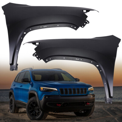 Set of 2 Fender Front Driver & Passenger Side For Jeep Cherokee 2019-2023 Primed