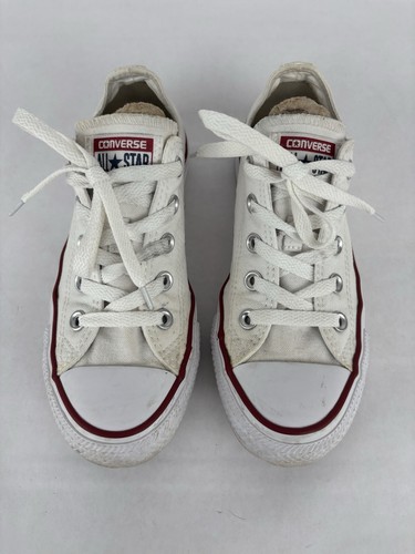Converse All-Star White Low Top Sneakers Womens Size 6 / Mens Size 4 Shoes - Picture 4 of 9