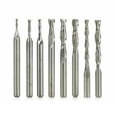 2Flute Flat End Mill Carbide Slot Drill 1/8''Shank Cutting Tool CNC Router Bit