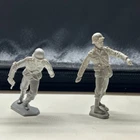 Vintage LOUIS MARX & CO. Dark Grey Plastic Toy Soldiers (Lot of 2) - MCMLXIII