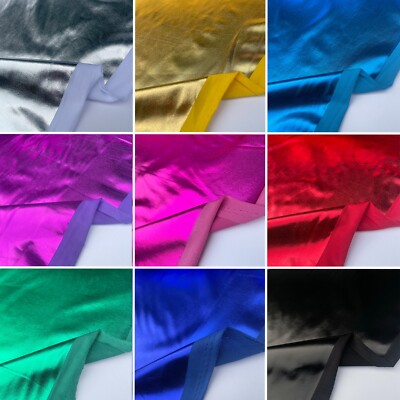 Metallic Folie Lycra Stoff 4 Wege Stretch Poly Spandex glänzend Dancewear Material