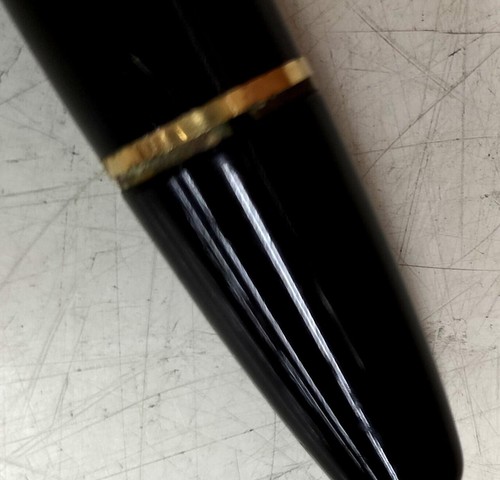 Montblanc 146 Meisterstuck 14C De colección Raro Antiguo Negro Plumillas Dobladas - Imagen 6 de 6