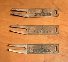 Three (3) Seven Bridges Golf Club (Illinois) Logo Golf Ball Mark Divot Tools