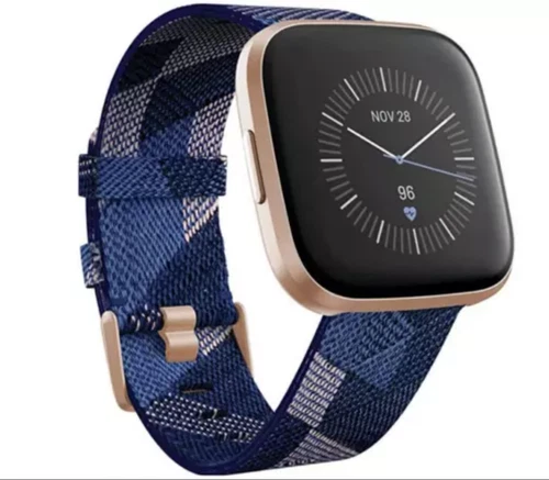 Fitbit Versa 2 FB507 Rose Gold Aluminum Smart Watch Watch Untested No Charger-image