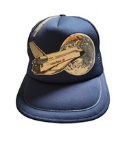Vintage NASA Space Shuttle Mesh Foam Snapback Hat Cap Kennedy Space Center