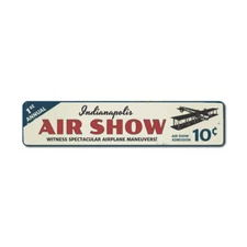 Air Show Metal Sign, Personalized Airplane Pilot City Location Name - Aluminum