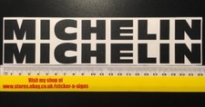 2x Black 220mm x 24mm Michelin Stickers Most Colours
