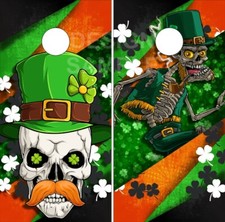 Evil Irish Leprechaun Cornhole Wrap Bag Toss Skin Decal Sticker