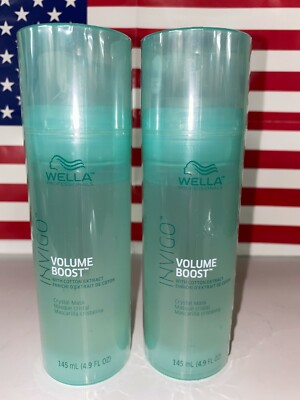 2 PACK      Wella Invigo Volume Boost Crystal Mask, 4.9 oz          NEW