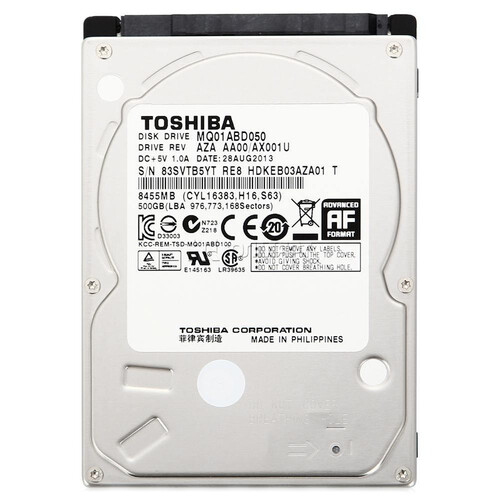 Toshiba 500GB SATA 2.5"" 5400RPM 3Gb/s HDD - MQ01ABD050