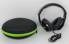FLIPS AUDIO COLLAPSIBLE HD STEREO HEADPHONES SPEAKERS BLACK & LIME GREEN IN CASE