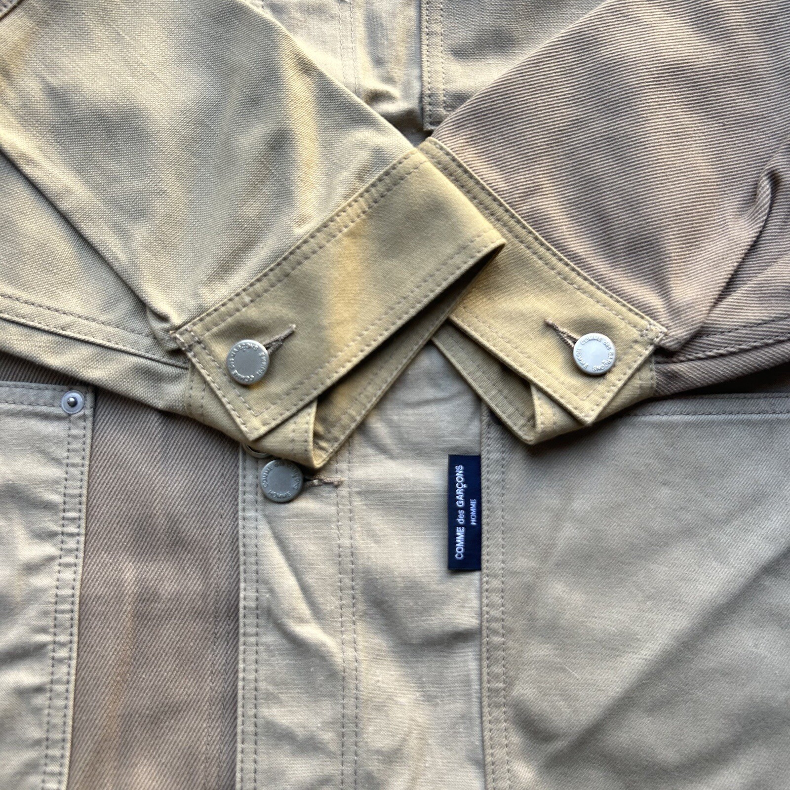 Comme des Garçon Homme patchwork twill work jacke… - image 3