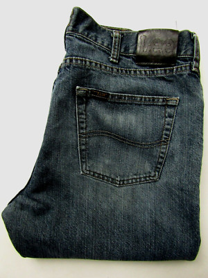 Lee Regular Fit Straight Leg Herren Jeans W36 L32 Mid Blue Denim LEVG214