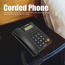 Corded Landline Phone Multifunction Caller ID Display Speed Dial Last Number