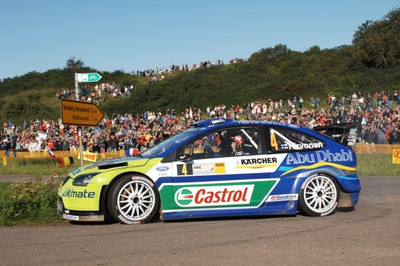 Mikko Hirvonen (FIN) Ford Focus WRC on stage 7 2007 WRC Rally Car Old Photo