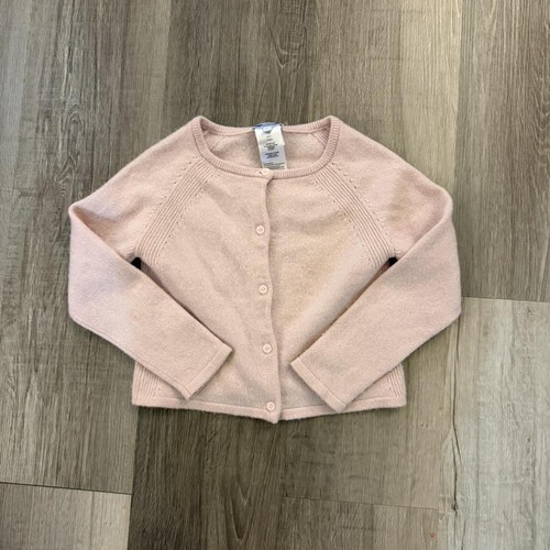 Jacadi Cashmere Pink cropped cardigan size 6a with button up front #coquette