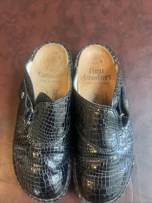 Finn Comfort Clogs Black Women's Size 39 D /8.5