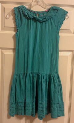 Mini Boden Green Flutter Sleeve Dress Girls Size 9-10
