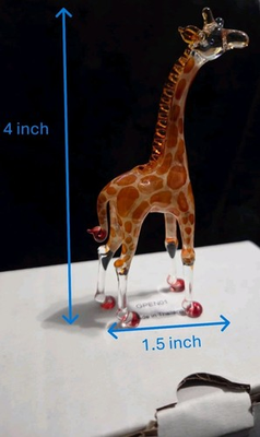 #ad Giraffe glass figure for decoration gift . $5.00