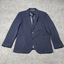 Rodd & Gunn Blazer Sport Coat Mens Large Navy Wool Blend 2 Button Patch Pockets