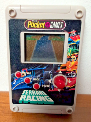 Vintage 1993 Micro Games of America MGA Pocket LCD Games Ferrari Racing Untested
