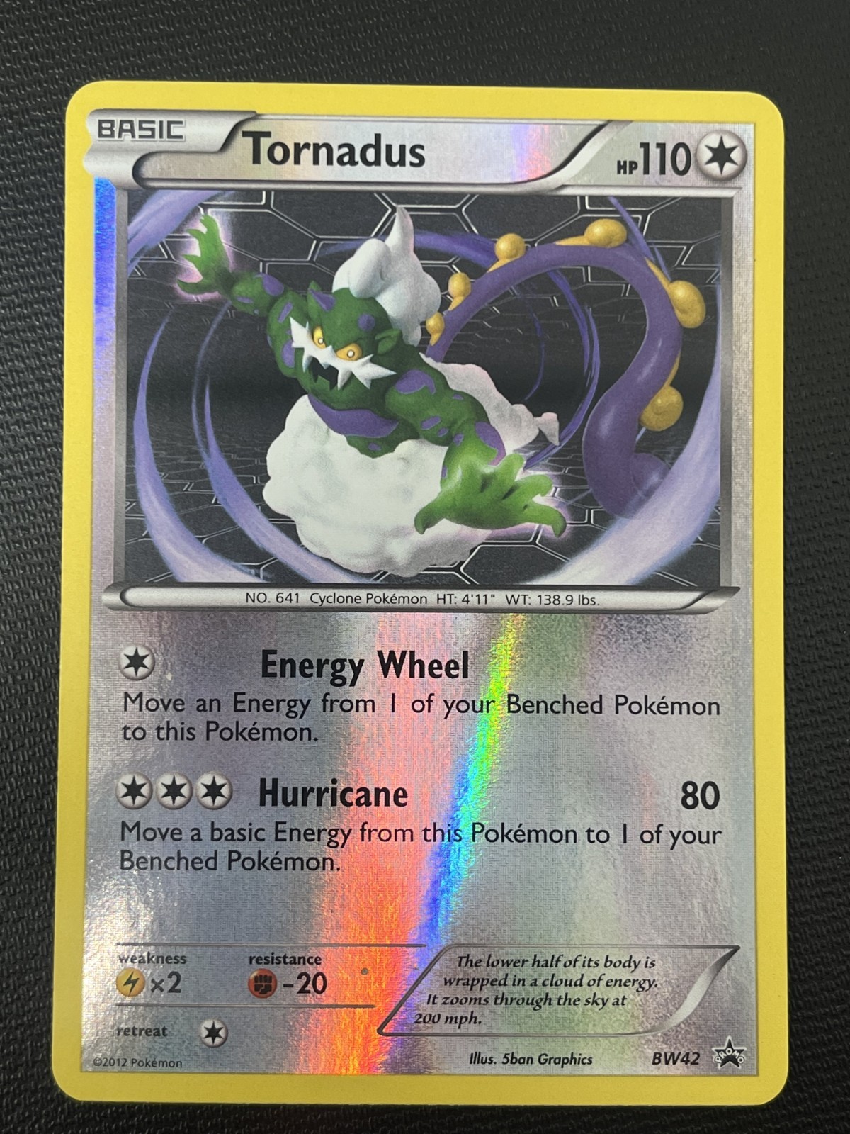Tornadus BW42 Reverse Holo Black Star Promo Pokemon Card VLP