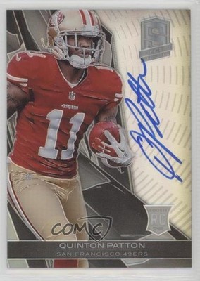 2013 Panini Spectra Signatures 12/99 Quinton Patton #230 Rookie Auto RC fm0