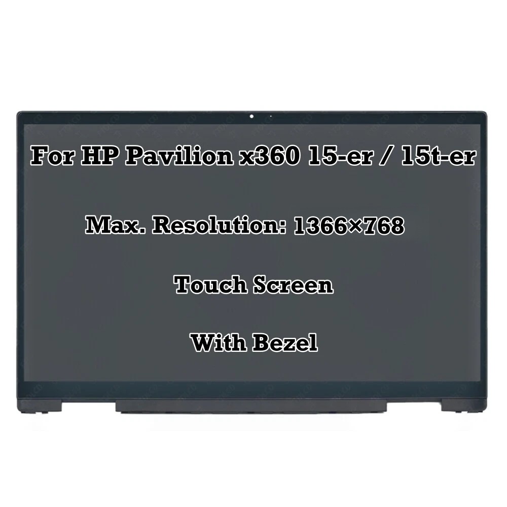 15.6""HP Pavilion x360 15T-ER100 LCD Touchscreen Full Assembly Display Hinge Up