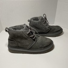UGG Gray Suede Shearling Lined Chukka Ankle Boots Unisex Kids US 4 1017320K
