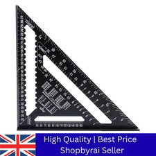 30CM 12" ROOFING SPEED SQUARE ALUMINIUM RAFTER ANGLE MEASURE TRIANGLE GUIDE TOOL