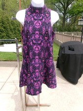 NWOT FREE PEOPLE PURPLE, PINK, BLACK KNIT DRESS XS