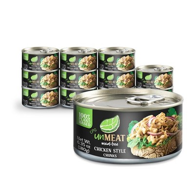 unMEAT Chicken Style Chunks Plant Based Vegan Meat (6.3 oz) 3, 6 or 12 Pack