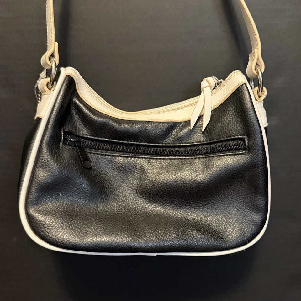 Y2K Escorpio Cartera Bolso de Mano Escorpión Horóscopo Zodíaco Años 2000 Negro Blanco De Colección *LEER* Foto 4 de 4