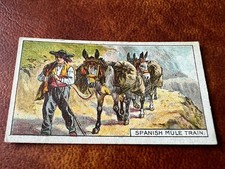 B.A.T. Cigarette Card - Transport Of The World 1917 - Spanish Mule Train