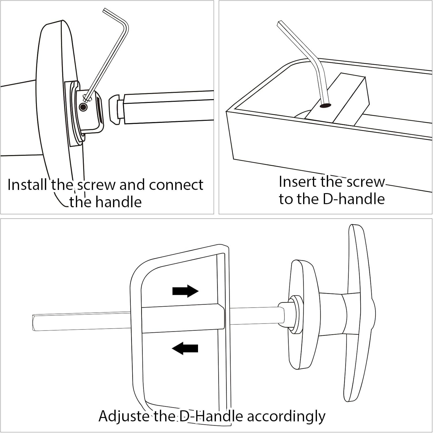 Shed Door Latch T-Handle Lock Kit with 5 Keys,BTEOBFY 7-1/2" Stem Storage Barn S