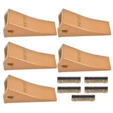 5Pcs 230SP Casting Bucket Teeth & TF23P Flex Pins Fits for Backhoe Skid Steer 