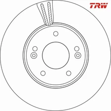 2pcs Brake Disc TRW DF6966 for Hyundai i30 i30 Estate Kia