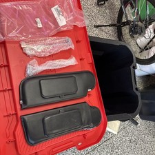 87-93 Ford Mustang Convertible Black Sun-visors With Mirrors Oem Npd For Parts 87-93 Ford Mustang Convertible Black Sun-visors With Mirrors Oem Npd For Parts
