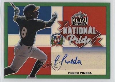 2021 Leaf Metal Draft National Pride Green Rainbow 8/10 Pedro Pineda Auto h7i