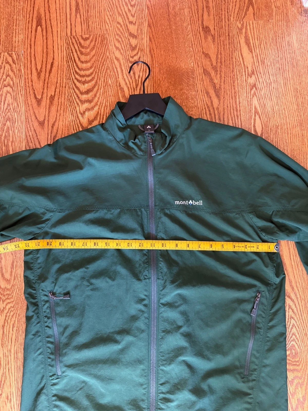 Montbell Japan O.D. Lightweight Windbreaker Jacket Dark Forest Green | Large - product detail image 5
