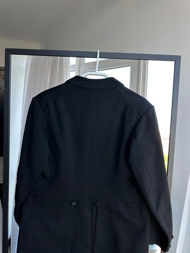 Raro cappotto nero vintage vittoriano/edoardiano anni 20 40 - Foto 9 di 12