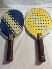 VTG Paddle Pro Pickleball Paddle Racquet Yellow Blue FL Fiberglass